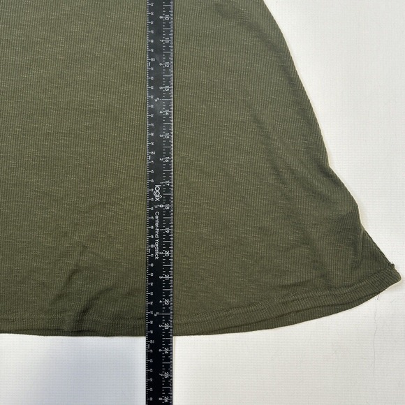 Free People Ribbed Army Green Flowy Racer Back Tank Top Small Urban Outfitters - Picture 7 of 9